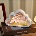 Handmade DIY Material Pack Tulip Sea Table LampLED Night Light Mirror Desk Lamp Bedroom Decorative Lamp Home Decoration Lamp