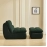 Accent Bean Bag Chair with Footstool Modern Lazy Sofa Chair with Compressed Bean Bag Chair