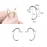 2PCS Trendy 10mm Stainless Steel Punk Clip on Fake Piercing Nose Wrap Lip Rings Unisex Nose Ring Women Men Tusk Body Jewelry