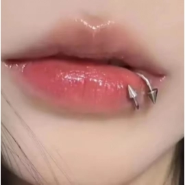 1 Pcs S Shape 316L Stainless Steel Lip Piercing No..