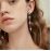 1 Pc Long Tassel Zircon Ears Cuffs Silver Color Cross Fake Cartilage Ear Clips Earrings for Women Ms Wedding Daily Jewelry Gift