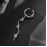 1 Pc Long Tassel Zircon Ears Cuffs Silver Color Cross Fake Cartilage Ear Clips Earrings for Women Ms Wedding Daily Jewelry Gift