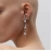 1 Pc Long Tassel Zircon Ears Cuffs Silver Color Cross Fake Cartilage Ear Clips Earrings for Women Ms Wedding Daily Jewelry Gift