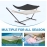 Double Hammock with Stand for Outside, Rope Hammocks with Polyester Pad 2 Person, 12ft Heavy Duty Stand, Extra Pillow