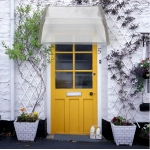 Household Application Door & Window Rain Cover Eaves Canopy White & Gray Bracket Outdoor Furniture